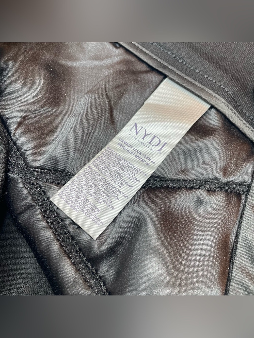 NYDJ Slim Trouser Pants in Black Dress Pants Size 12 New NWT - Picture 7 of 7